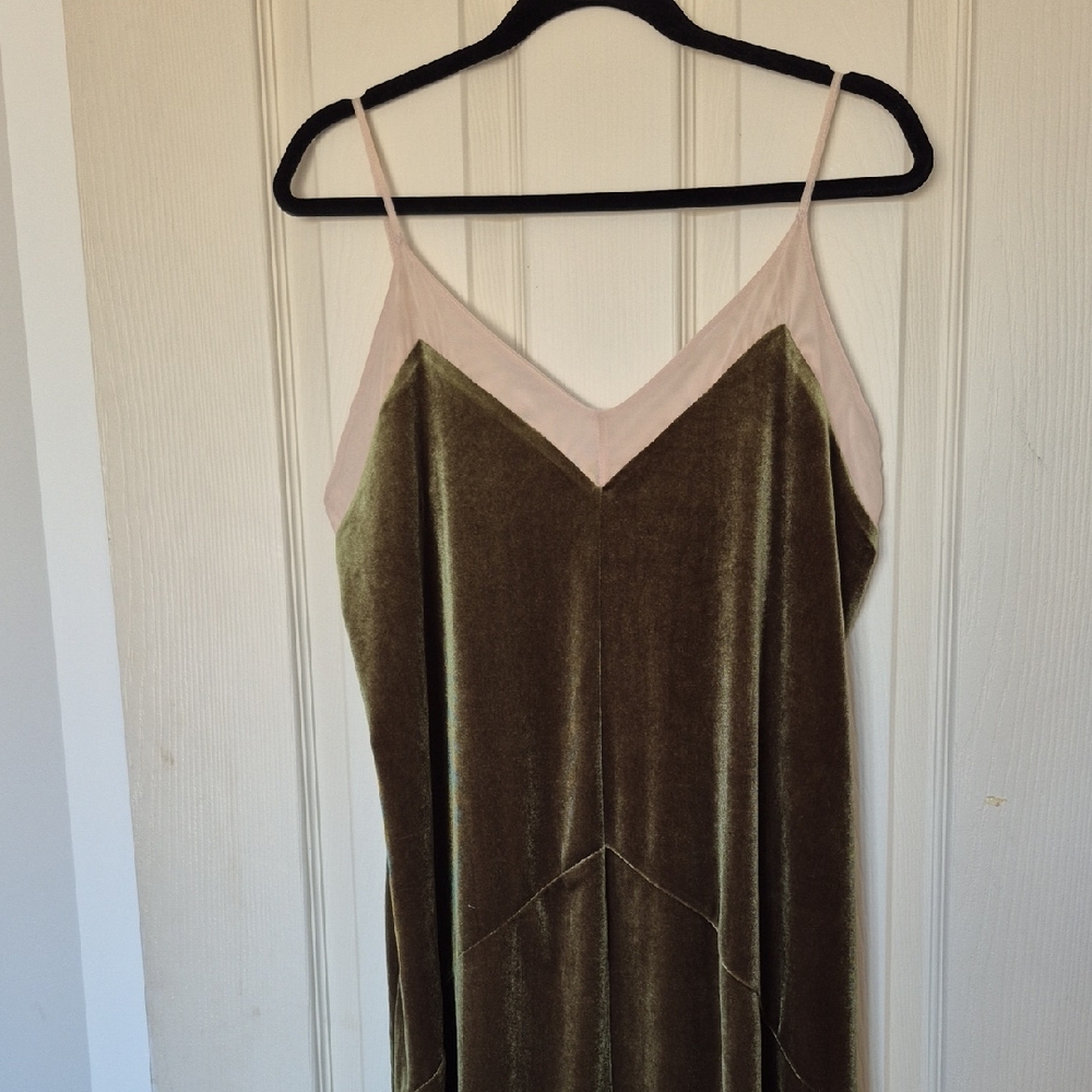 Velvet Slip Dress with Spaghetti Straps